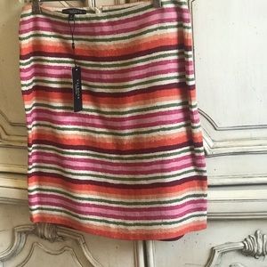 TALBOTS MINI SKIRT 💯% HEAVY NATURAL LINEN NEW WITH TAGS SIZE 6 PETITE